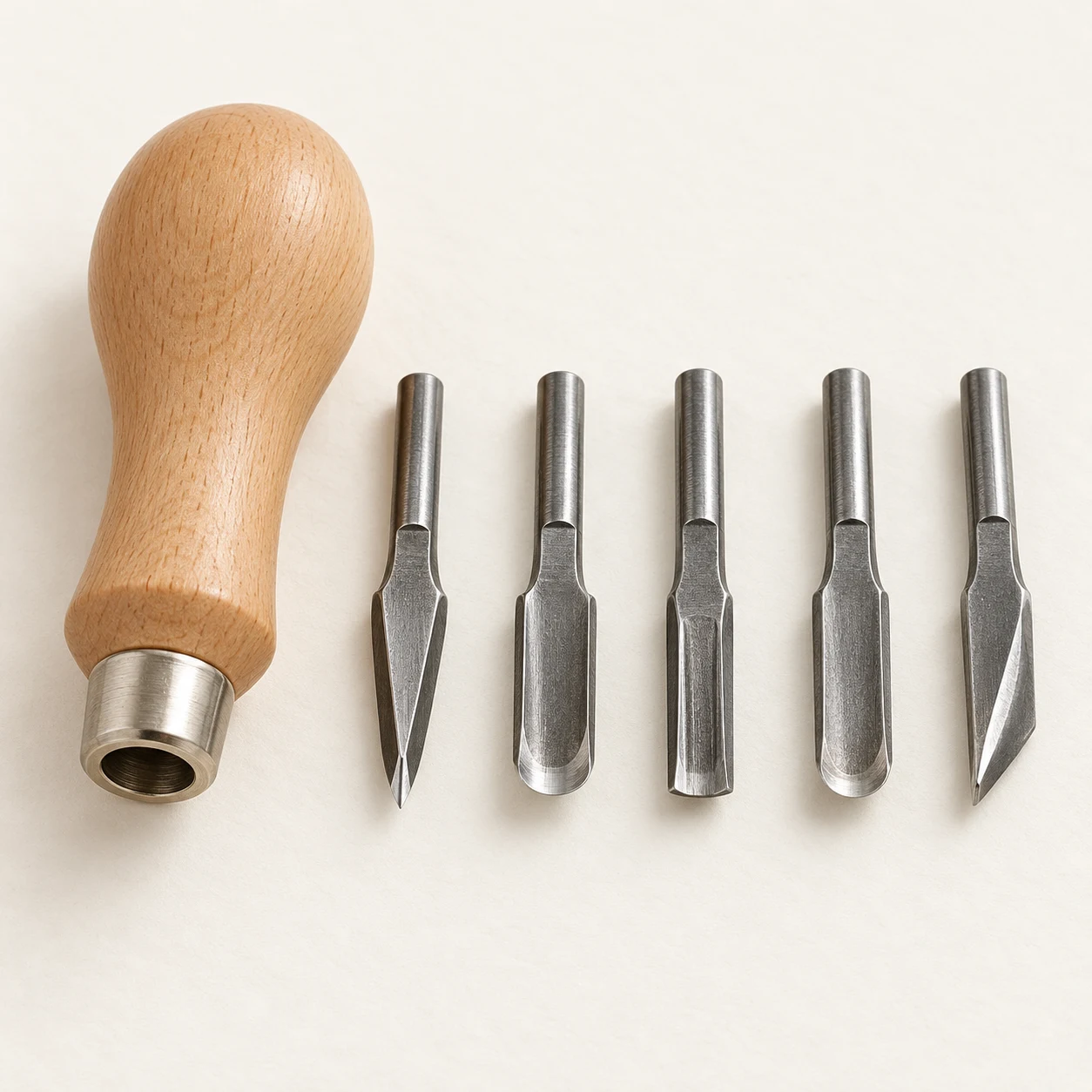 Five-tip lino cutter